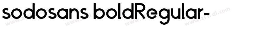 sodosans boldRegular字体转换